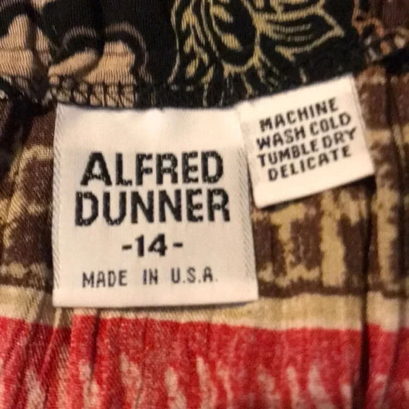 ALFRED Dunner floral skirt elastic waistband side buttons size 14 Host Pick🎉🎉 - Picture 2 of 2